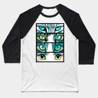 Collage of cat eyes Baseball T-Shirt